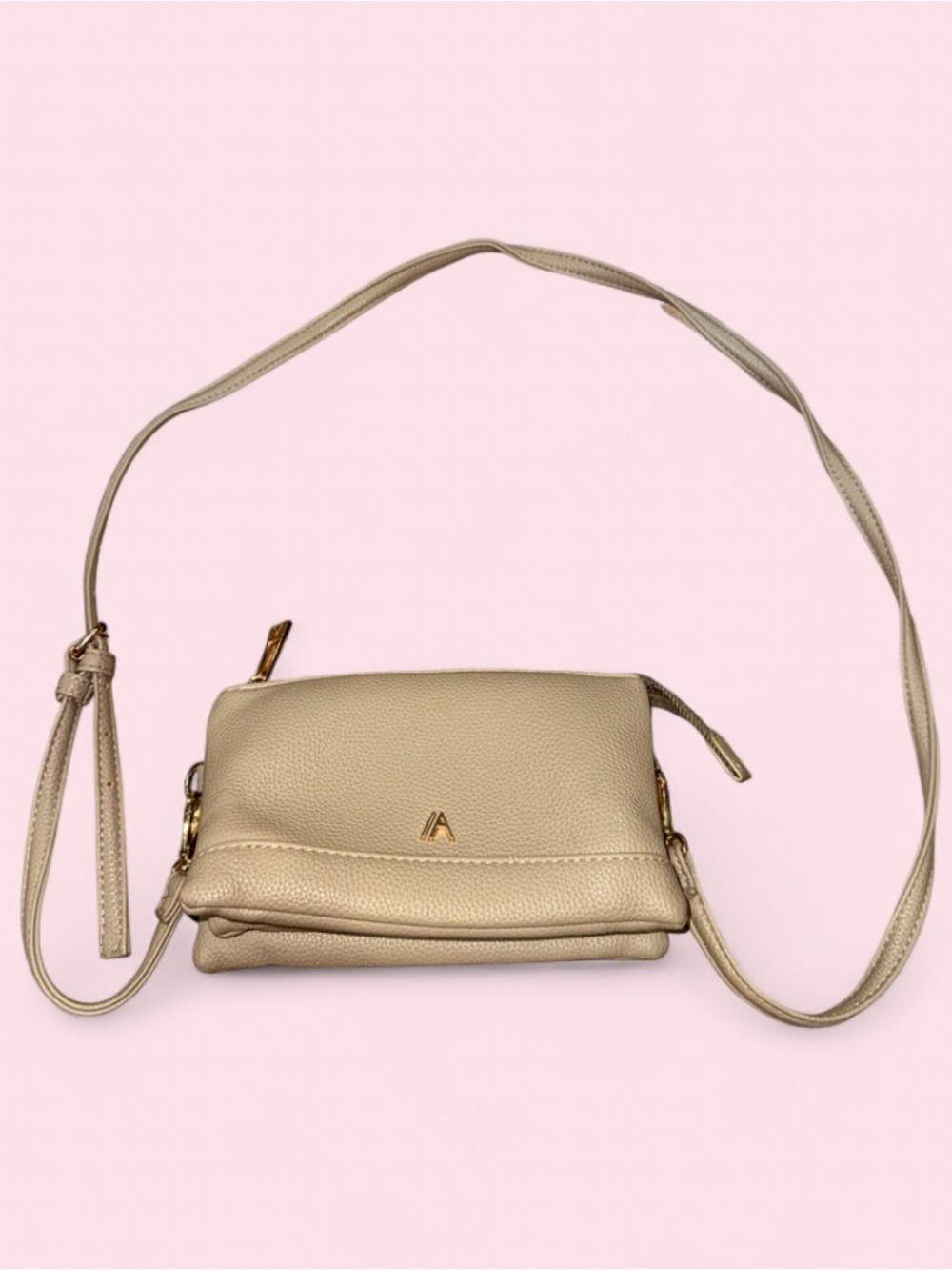 Cream Crossbody Bag - Women's Shoulder Bag
